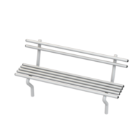 Tubular Steel Bench with Back