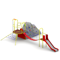 Playground Set with Climbing Boulder - Rawka