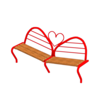 Heart Shaped Lovers Bench