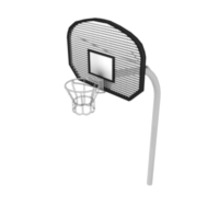 Basketball Hoop with Fan-Shaped Backboard