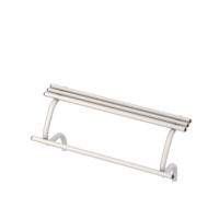 Two-Legged Metal Bench with Shelf