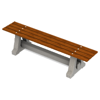 Backless Bench, Freestanding