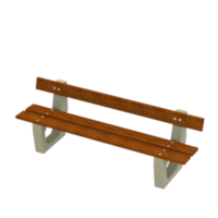 Concrete Bench with Back, In-Ground Mount