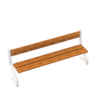 Bench with Back and Curved Legs