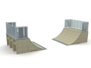 Concrete Skatepark Ramp hgt. 150cm