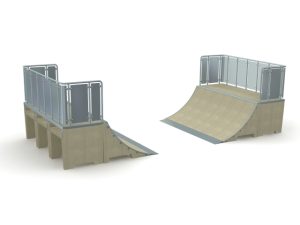 Concrete Skatepark Ramp hgt. 125cm