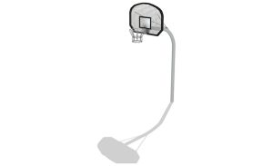 Basketball Hoop with Fan-Shaped Backboard - 305x165 cm + 160x110 cm