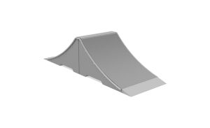 Concrete Skatepark Spine-Ramp - h 80 cm