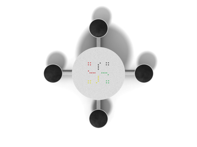 7051B_Stolik-metalowy-4-osobowy_Gora 7051B Stolik metalowy 4 osobowy Gora