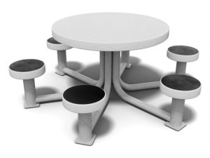 7150 Stolik metalowy 6 osobowy Izo1