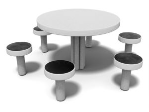 7151 Stolik metalowy 6 osobowy Izo1